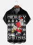 Men's Christmas Funny Graphic Short Sleeve Hawaiian Shirt